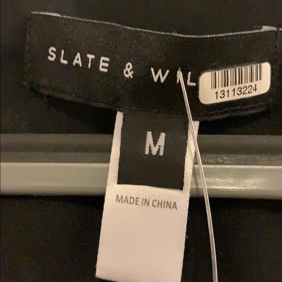 Size Medium Slate & Willow Patterned Black Dress - Picture 2 of 6